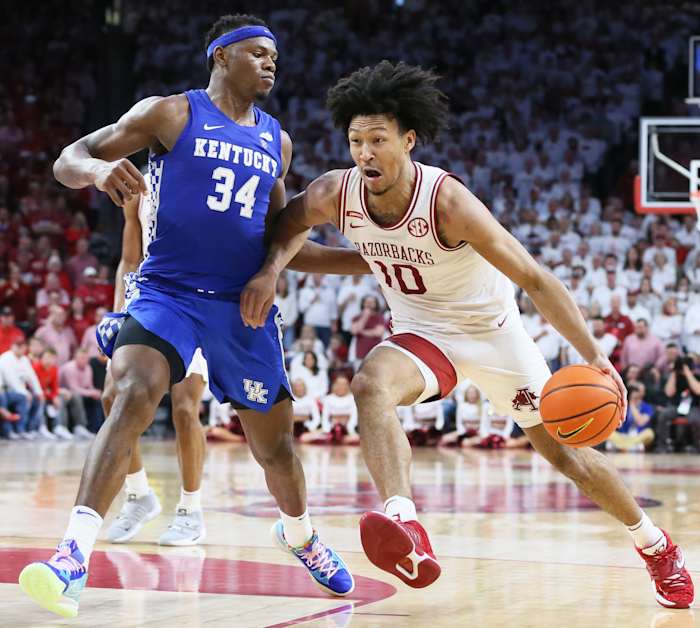 Jaylin Williams-Oscar Tshiebwe-Arkansas Razorbacks-Kentucky Wildcats